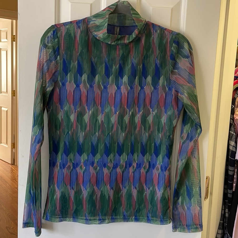 BY ANTHROPOLOGIE Mesh Mock-neck Long Sleeve Size Small - Picture 8 of 9